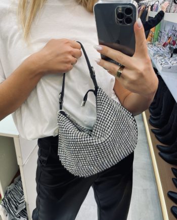Borsa morbida in strass