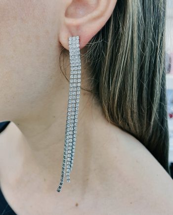 Orecchini con tre file di strass