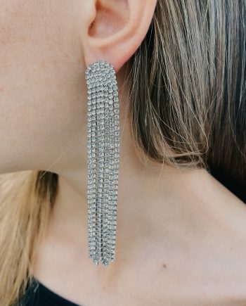 Orecchini strass base tonda