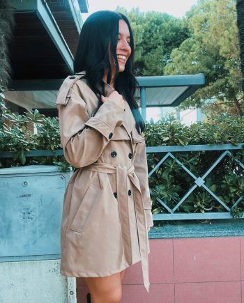 Trench corto beige