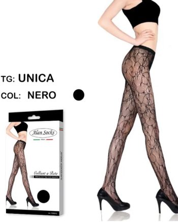 Collant nere di pizzo